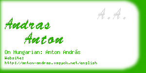 andras anton business card